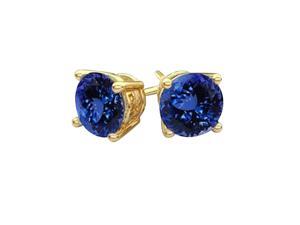14KT Gold Lab Grown Tanzanite Earrings 14KT Gold Lab Grown Tanzanite Earrings