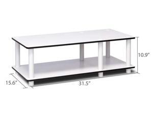 Furinno 11174WH(EX)/WH JUST No Tools Mid TV Stand, White Finish w/White Tube Furinno 11174WH(EX)/WH JUST No Tools Mid TV Stand, White Finish w/White Tube