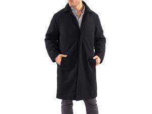 Alpine Swiss Mens Zach Knee Length Jacket Top Coat Trench Wool Blend Overcoat