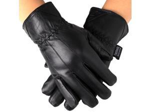 Alpine Swiss GD04-L Men's Leather Gloves - Smartphone/Tablet Touchscreen Compatible