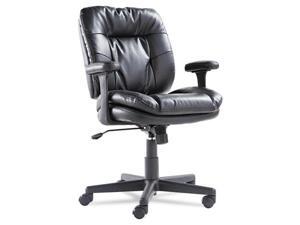 Swivel/Tilt Leather Task Chair, Black - ST4819 Swivel/Tilt Leather Task Chair, Black - ST4819