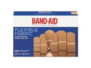 Flexible Fabric Adhesive Bandages, Assorted, 100/Box 11507800