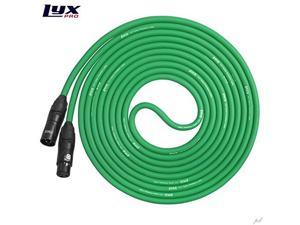 LyxPro Balanced XLR Cable 10 ft Microphone Cable, Powered Speakers , Green