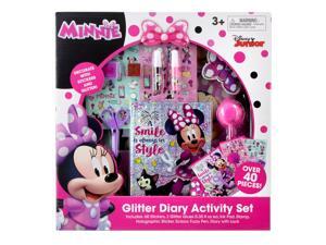 Disney Minnie Mouse Pink Glitter Diary Activity Stationery Set in Large Gift Box Disney Minnie Mouse Pink Glitter Diary Activity Stationery Set in Large Gift Box