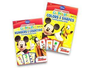 (2-Pack) Mickey Mouse Child Development Learning Card Game Set Numbers Colors Shapes (2-Pack) Mickey Mouse Child Development Learning Card Game Set Numbers Colors Shapes