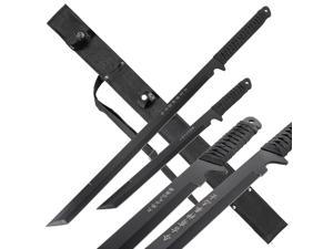 ASR Tactical Ninja Sword 2pc Collector Set with Sheath - Black
