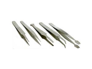 Universal 5pc Hobby Tweezer Set Stainless Steel Universal 5pc Hobby Tweezer Set Stainless Steel