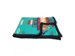 ASR Outdoor Southwest Navajo Fleece Throw Blanket for Camping or Travel Turquoise 80 Inch x 60 Inch