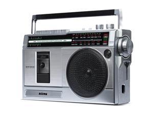 Retro Rocker 2 Boombox with Bluetooth - Silver Retro Rocker 2 Boombox with Bluetooth - Silver
