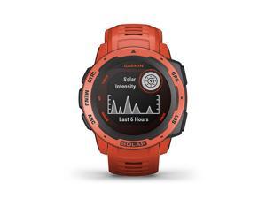 Garmin Instinct Solar, Solar-Powered Rugged GPS Smartwatch,  -Flame Red- (010-02293-21)