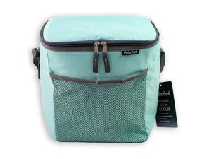 Kole Imports PLRPKQLTBLGN Polar Pack 12 Can Quilted Tote Bag Insulated Cooler in Blue/Green