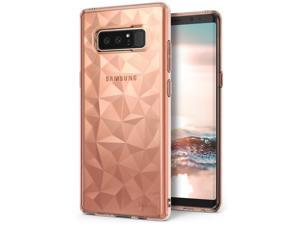 Samsung Galaxy Note 8 Case, Ringke [AIR PRISM] 3D Geometric Design TPU Pyramid Pattern Textured Protective Cover – Rose Gold