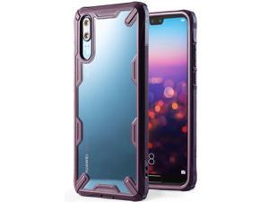 Huawei P20 Case, Ringke [Fusion-X] Clear PC Back TPU Bumper Impact Resistant Protection Cover [Military Drop Tested] - Lilac Purple