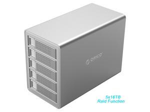 ORICO 80TB Full Aluminum Enterprise Raid 5Bay HDD Docking Station USB3.0 to SATA With Dual Chip 150W Built-in Power Hard Drive Case For 2.5&3.5 Inch Hard Drives HD SSD Tool Free, Sliver(3559RU3) ORICO 80TB Full Aluminum Enterprise Raid 5Bay HDD Docking Station USB3.0 to SATA With Dual Chip 150W Built-in Power Hard Drive Case For 2.5&3.5 Inch Hard Drives HD SSD Tool Free, Sliver(3559RU3)