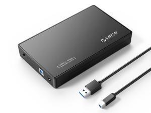 [ Support UASP and 8TB Drives ] ORICO Tool Free USB 3.0 to SATA External Hard Drive Enclosure case for 3.5inch  SATA HDD and SSD -Black (3588US3)