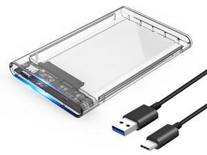 ORICO Type-C Gen 1 USB 3.1 2.5 inch External Hard Drive Disk Tool Free Enclosure case for 7mm-9.5mm SATA HDD SSD Up to 5Gbps - Transparent (2139C3) ORICO Type-C Gen 1 USB 3.1 2.5 inch External Hard Drive Disk Tool Free Enclosure case for 7mm-9.5mm SATA HDD SSD Up to 5Gbps - Transparent (2139C3)