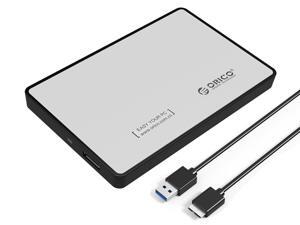 ORICO Slim Portable 2.5-Inch USB 3.0 External Hard Drive Enclosure with LED Indicator for 9.5mm 2.5-Inch SATA HDD with Cable Attachment ORICO Slim Portable 2.5-Inch USB 3.0 External Hard Drive Enclosure with LED Indicator for 9.5mm 2.5-Inch SATA HDD with Cable Attachment