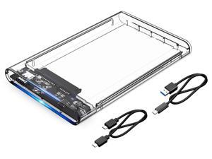 ORICO 4TB Type-C USB 3.1 Gen 2 HDD Enclosure 2.5 inch External Hard Drive Disk Tool Free Enclosure case for 7mm-9.5mm SATA HDD SSD Up to 10Gbps - Transparent (2139C3-G2) ORICO 4TB Type-C USB 3.1 Gen 2 HDD Enclosure 2.5 inch External Hard Drive Disk Tool Free Enclosure case for 7mm-9.5mm SATA HDD SSD Up to 10Gbps - Transparent (2139C3-G2)