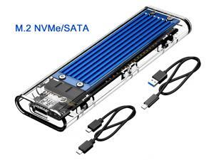 ORICO Transparent M.2 NVME NGFF SATA SSD Enclosure Support Dual Protocol M.2 NVME+NGFF SATA SSD Disk For USB 3.1 Gen2 Type-C PCIE M Key B+M Key USB C 10Gbps Transfer Rate Solid Drive Enclosure ORICO Transparent M.2 NVME NGFF SATA SSD Enclosure Support Dual Protocol M.2 NVME+NGFF SATA SSD Disk For USB 3.1 Gen2 Type-C PCIE M Key B+M Key USB C 10Gbps Transfer Rate Solid Drive Enclosure