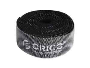 ORICO Compact  Desktop Cable Management Cord Holder and Cable Organizer3.3 ft / 1 Meter Reusable & Dividable Hook and Loop Hook-and-Loop fastener Cable Ties (Black)