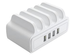 ORICO 30W 4 Port USB Charger Station Power Port 4 Multi USB with Phone Holder Function for iPhone iPad ProAir 2MiniiPod Galaxy LG HTC and MoreApply for Home Public