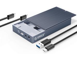ORICO Dual Bay M.2 SSD Enclosure USB 3.1(10Gbps) GEN 2 USB-C Dual Protocol SSD Adapter For NVMe & SATA NGFF (6Gbps) SSD For M Key & B+M Key SSD - M2NV01