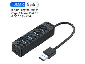 ORICO 4 Port USB 3.0 HUB With Type C Power Supply Port ,4.92ft USB 3.0 Cable for Macbook, Mac Pro / mini, iMac, Surface Pro, XPS, Notebook PC, USB Flash Drives, Mobile HDD, and More