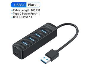 ORICO 4 Port USB 3.0 HUB With Type C Power Supply Port, 3.3ft USB 3.0 Cable for Macbook, Mac Pro / mini, iMac, Surface Pro, XPS, Notebook PC, USB Flash Drives, Mobile HDD, and More