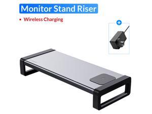 ORICO Aluminum Monitor Stand Riser with USB3.0 HUB 1x QC 3.0 Port Universal Computer Stand Holder Desk Organizer for PC Laptop Notebook MacBook with Storage Organizer Space