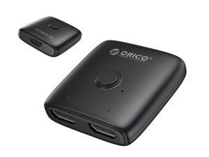 ORICO 2 Ports 4K HDMI-Splitter Bi-Direction Switch, 1x2/2x1 Adapter Audio Converter Supports Ultra HD 4K, 3D, 1080P, 1080i, 720p, For PS5 Nintendo Switch BOX