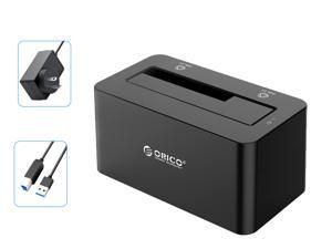 ORICO SuperSpeed  2.5'' & 3.5''   Hard Drive Docking Station USB 3.0 to SATA  up to 5Gbps Tool-Free [Support 18TB Hard Drive]-Black (6619US3)