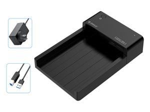 [Support UASP & 16TB] ORICO Tool-Free 2.5 & 3.5 in USB 3.0 to SATA External Hard Drive Enclosure HDD SSD Docking Station Horizontal Lay-Flat HDD Installation Design for 2.5 Inch & 3.5 Inch HDD SSD