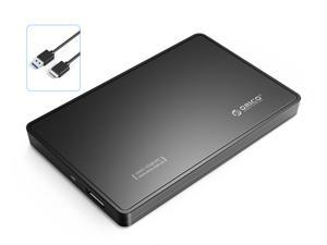ORICO Tool Free 2.5 inch USB 3.0 SATA External Hard Drive Enclosure for 2.5" SATA HDD and SSD Support UASP and  8TB Drive Max -Black