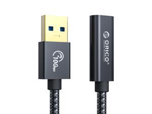 3.3 ft. USB 3.0 to USB C Extension Cable, ORICO USB3.1 Gen2 10Gbps Data Transfer Fast Charging 60W PD Data Cable Compatible with Thunderbolt 3 4K Male to Female Extender Cord