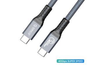 ORICO 40Gbps Cable for Thunderbolt 4 USB C Cable 2.6 ft Straight, PD100W Dual Fast Charge, 40Gbps Data Transfer HD 8K @60Hz Nylon Braided for Macbook