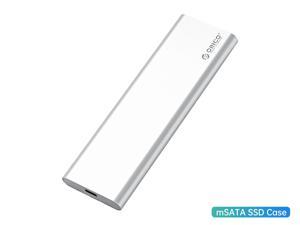 (USB3.1 Type-C Gen II 10Gbps) ORICO Aluminum Dual-bay mSATA to USB3.1 Type-C/USB-C External SSD Enclosure Support Raid 0 Raid PM Mode 4TB (2 x 2TB) Max for Windows, XP, Vista, Linux, MAC OS