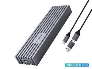 ORICO M.2 NVMe SSD Enclosure to USB-C PCIe Adapter 10Gbps USB3.2 Gen2 for NVMe M-Key/M+B Key SSD 2230/2242/2260/2280, Aluminum M2 SSD Case(Cooling Vest, UASP, Trim) - Gray