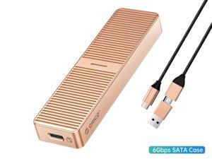 ORICO 6Gbps M.2 SATA SSD Case USB 3.2 Gen2 Support UASP Trim for M2 SATA NGFF SSD with B Key/B+M Key - Gray Rose Gold USB 3.2 Gen2 (6Gbps)