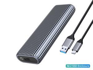 ORICO Aluminium SATA M.2 SSD Enclosure USB3.2 Gen2 6Gbps USB C Support Up to 4TB SSD Tool-Free Type-C External SSD Adapter with B Key/B+M Key