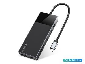 ORICO USB C HUB 12 in 1 USB3.1 10Gbps USB-C HUB PD100W 4K@60Hz HDMI DP, Dual HDMI-compatible USB3.0 OTG Adapter SD/TF Dock for MacBook Air PC