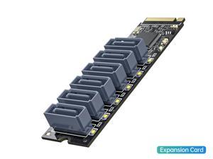 Orico PCIe Gen3 M.2 M Key to 6 Ports SATA 3.0 Adapter Card NVMe to SATA3.0 Converter Card NVME PCIe 3.0 to SATA 16G Expansion Card