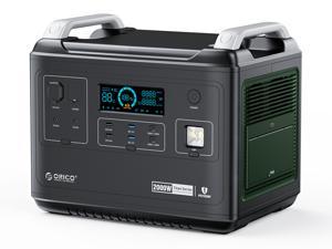 ORICO 2000W Portable Solar Power Station,  1997Wh PD 100W USB QC3.0 Solar Generators Lithium Battery with 110V/2000W AC Outlet, LCD Display for CPAP Home Camping Emergence