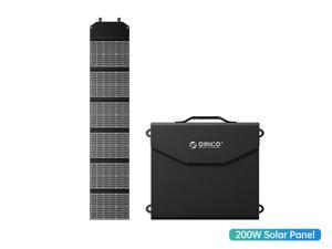 ORICO 200W Portable Solar Panel for Power Station, Foldable Solar Charger Waterproof IP67 for Outdoor Camping,RV,off Grid System