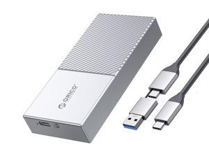 ORICO M.2 NVME SSD Enclosure USB4.0 40Gbps PCIe3.0x4 USB Type-C Aluminum Adapter, NVME PCIe 2280 M-Key(B+M Key) External Solid State Drive Case Compatible with Thunderbolt 3/4 USB3.2/3.1- Silver