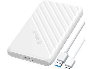 ORICO USB30 25 inch External Hard Drive Enclosure SATA 5Gbps HDD SSD Storage HDD Case Support Up to 6TB SSD UASP protocols and TRIM for PC Laptop White