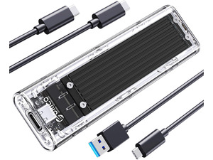 ORICO M.2 NVMe SSD Enclosure, USB 3.2 Gen 2 (10 Gbps), Transparent External Solid State Drive Adapter Enclosure for 2280 2260 2242 2230 PCI-E M2 M-Key SSD, USB Type C Converter Case-TCM2 Black ORICO M.2 NVMe SSD Enclosure, USB 3.2 Gen 2 (10 Gbps), Transparent External Solid State Drive Adapter Enclosure for 2280 2260 2242 2230 PCI-E M2 M-Key SSD, USB Type C Converter Case-TCM2 Black