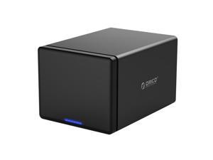 ORICO 50TB USB-C Type-C 5-Bay 3.5" USB3.0 to SATAIII External Hard Drive HDD Dock Enclosure for 5 x 3.5 inch  HDD SSD Windows XP, Vista, 7, 8, 8.1, 10, Mac OS and Linux Compatibility-Black