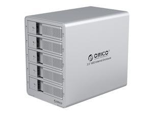 ORICO USB 3.0 to SATA 5 Bay External 3.5" SATA HDD Enclosure, Without RAID Function, Silver