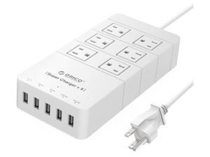 ORICO 40W 6 Outlet Power Strip with 5 USB Charging Ports for iPhone, iPad, Samsung Galaxy S6 / S6 Edge, Nexus, HTC M9, Motorola, LG and More - White(HPC-6A5U-US) ORICO 40W 6 Outlet Power Strip with 5 USB Charging Ports for iPhone, iPad, Samsung Galaxy S6 / S6 Edge, Nexus, HTC M9, Motorola, LG and More - White(HPC-6A5U-US)