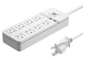 With Individual OnOff Switches ORICO 8 AC Outlet Surge Protector 2 x 5V24A USB Super Charger Ports for Home  Office iPhone 77Puls6S6S P5SE iPad LG SamsungHTCNexus White
